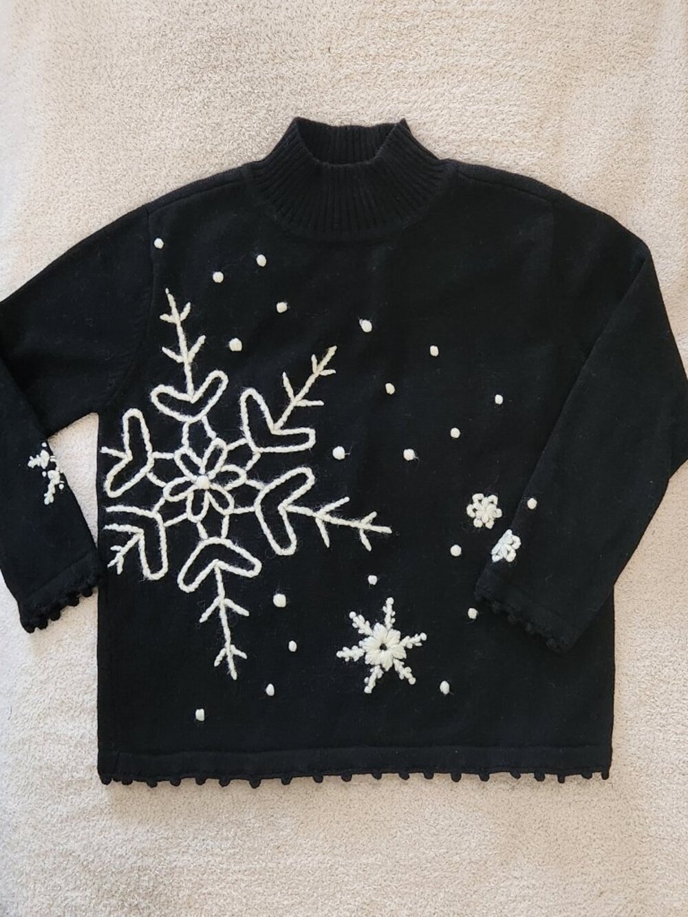 Hanna Andersson - Girls' Snowflake Mock-Neck Sweater